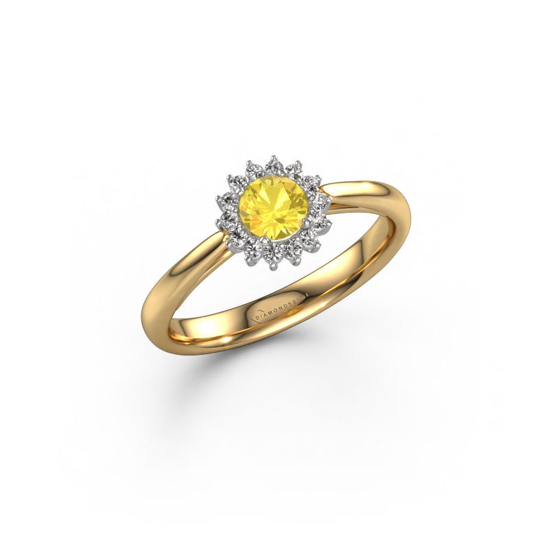 Engagement ring Tilly RND 1 585 gold yellow sapphire 4.2 mm