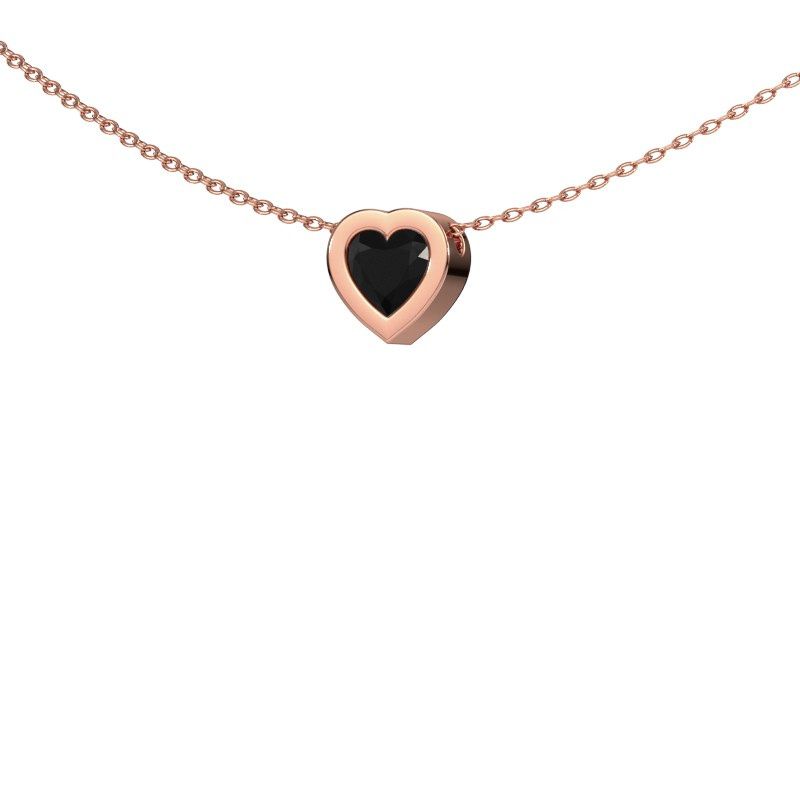 Anhänger Tonja 585 Roségold Schwarz Diamant 0.65 crt