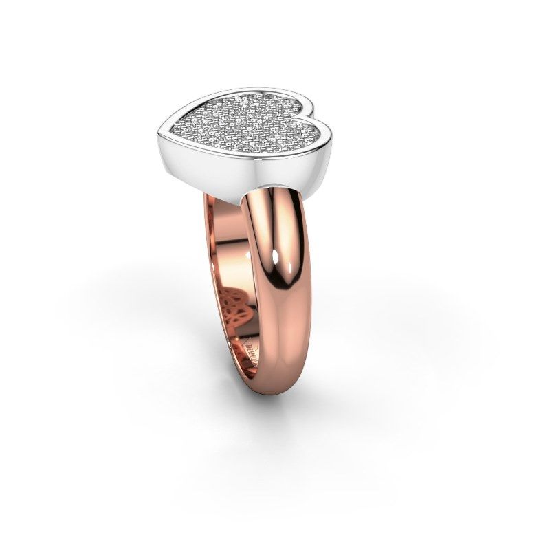 Afbeelding van Ring Veerle<br/>585 rosé goud<br/>Diamant 0.15 crt