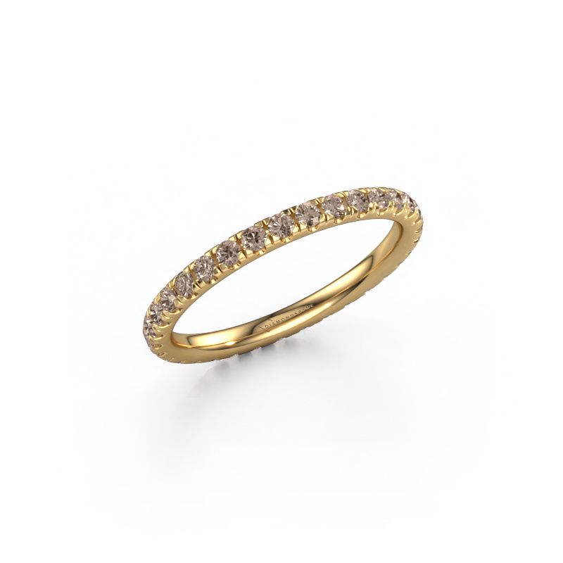 Stackable ring Jackie 1.7 585 gold brown diamond 0.66 crt