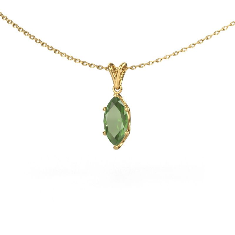 Hanger Sam MRQ 585 goud toermalijn groen 10x5 mm