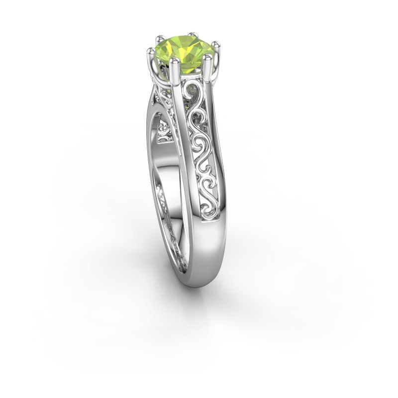 Image of Engagement ring shan<br/>950 platinum<br/>Peridot 6 mm