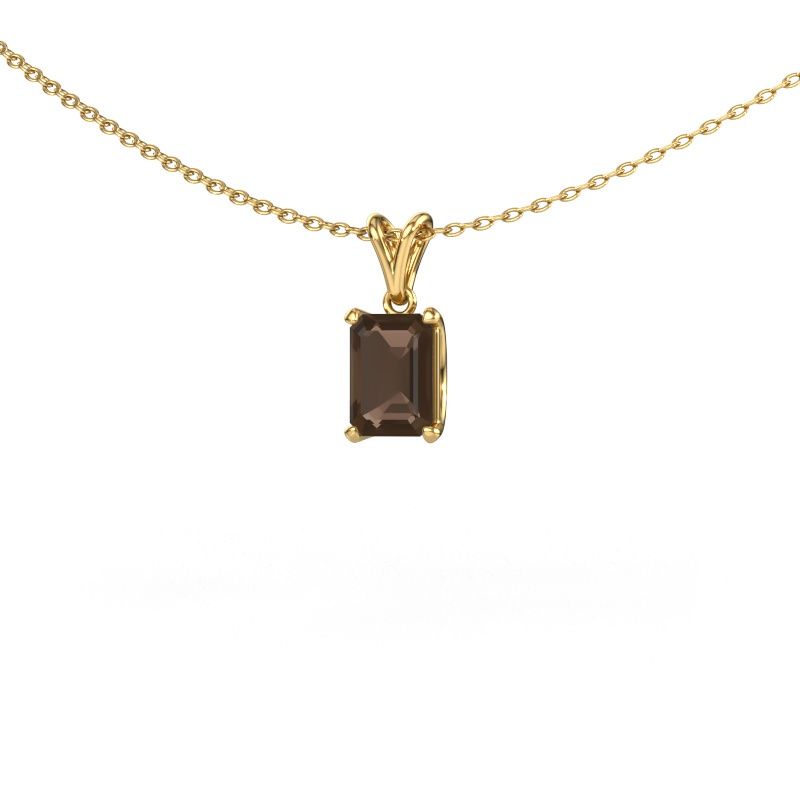 Pendant Sam EME 585 gold smokey quartz 7x5 mm