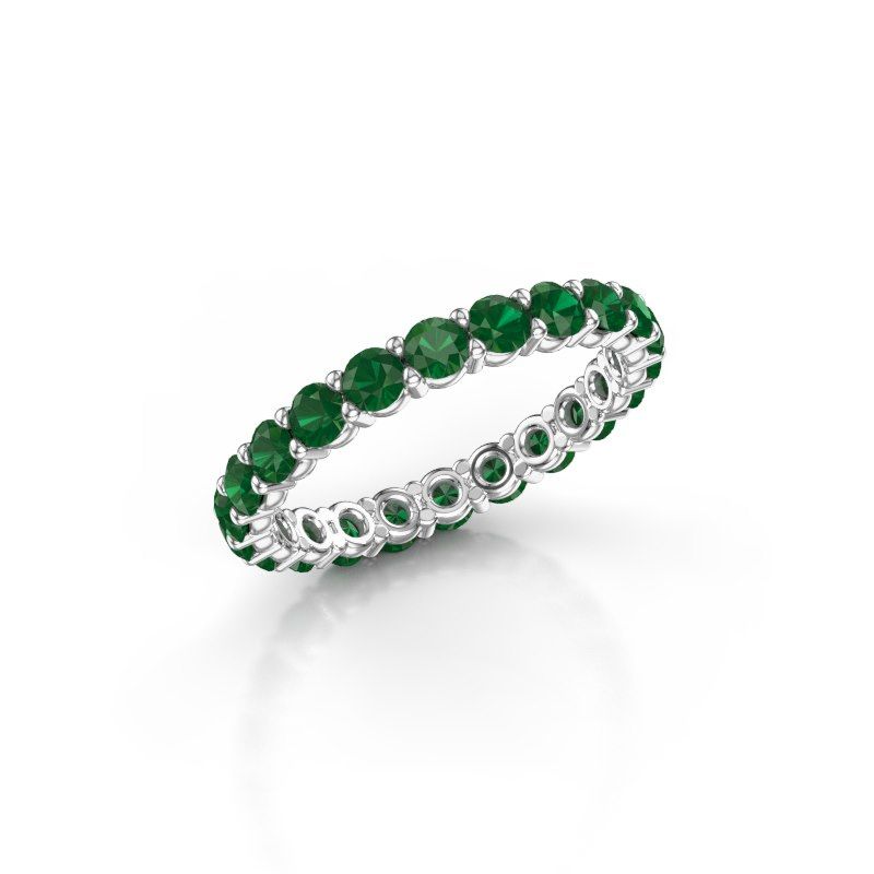 Bild von Vorsteckring heddy rnd 2.7<br/>585 Weißgold<br/>Smaragd 2.7 mm