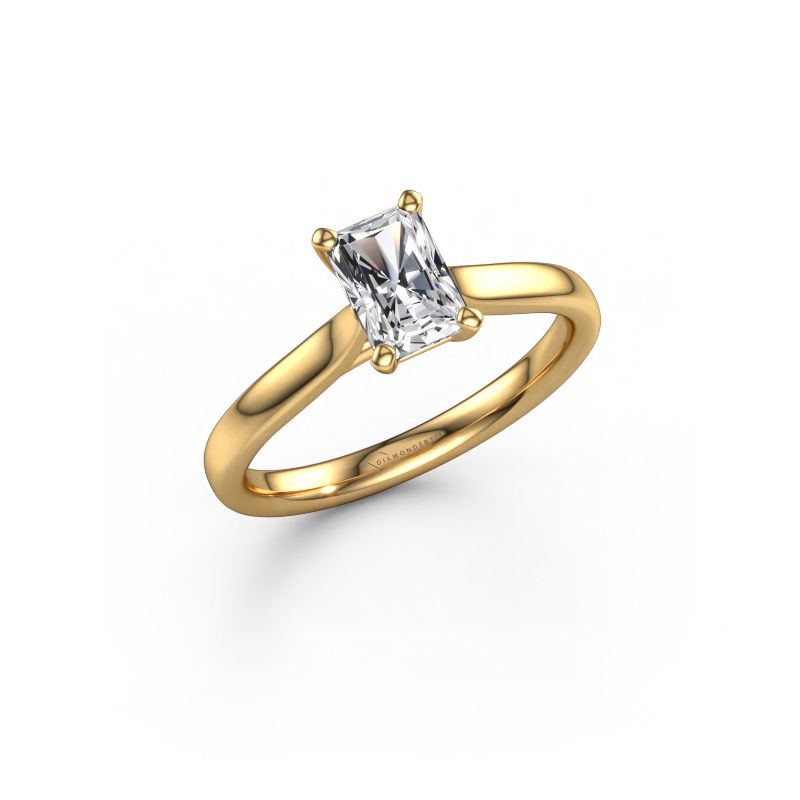 Engagement ring Mignon RAD 1 585 gold lab grown diamond 0.75 crt