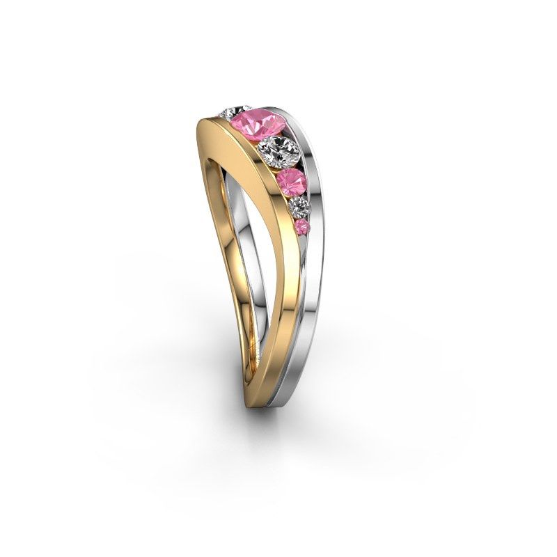 Afbeelding van Ring Sigrid 2<br/>585 goud<br/>Roze saffier 4 mm