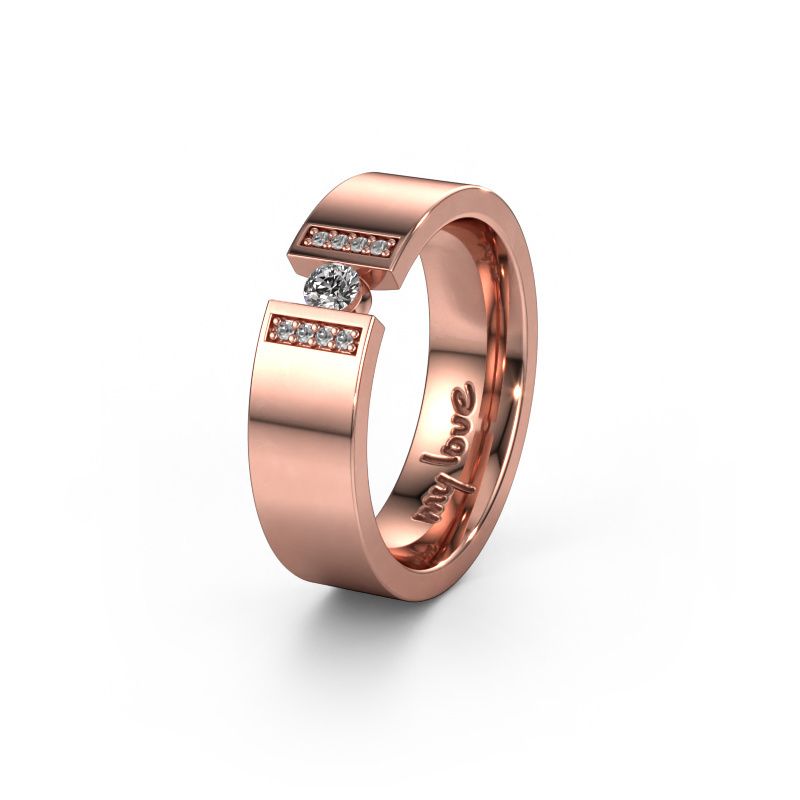 Ehering WH2096L16C 585 Roségold ±6x2.2 mm Lab-grown Diamant