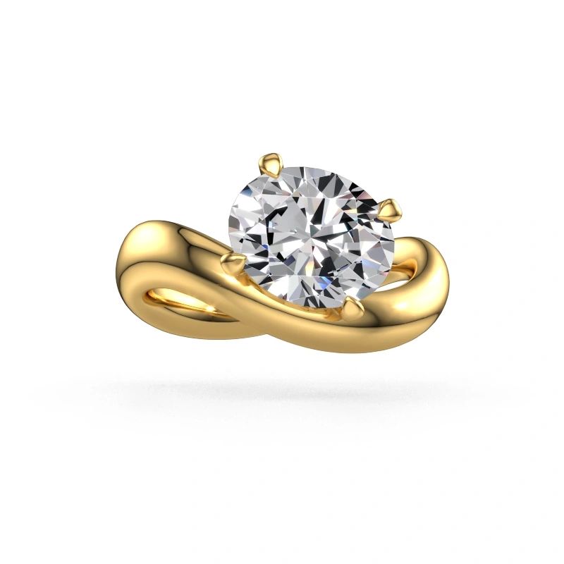 Engagement ring Chloe OVL 585 gold lab grown diamond 2.70 crt