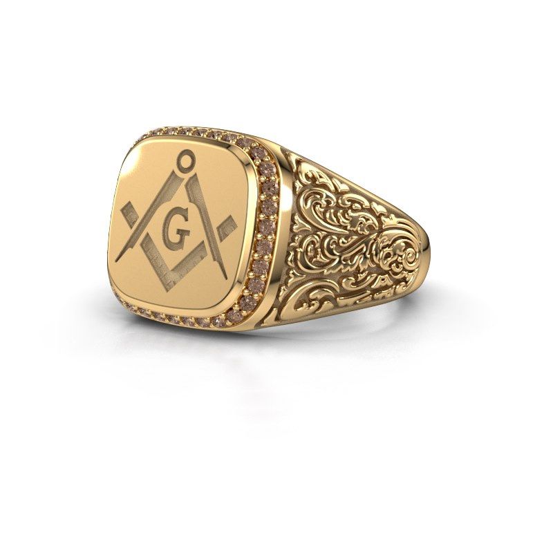 Image of Men's ring johan 2<br/>585 gold<br/>Brown diamond 0.255 crt