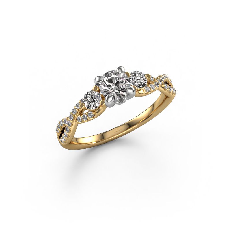 Verlovingsring Marilou RND 585 goud diamant 0.76 crt