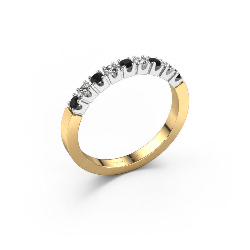 Ring Dana 9 585 goud zwarte diamant 0.30 crt