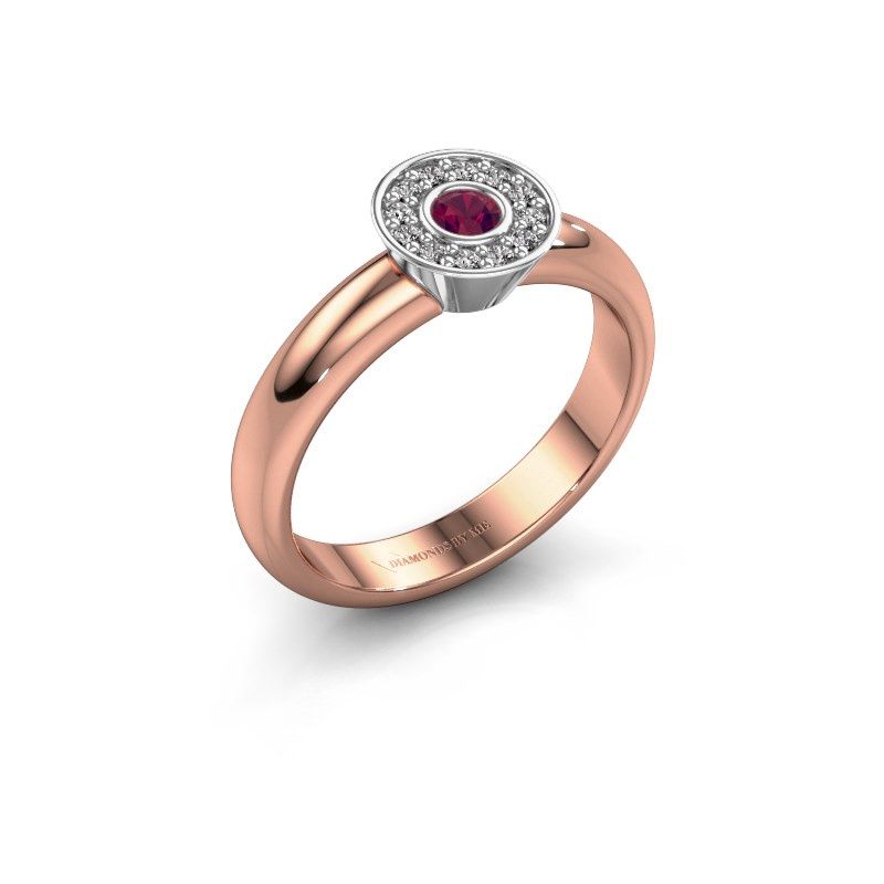 Afbeelding van Ring Fiene<br/>585 rosé goud<br/>Rhodoliet 2.8 mm