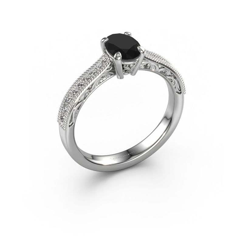 Verlobungsring Shonta OVL 585 Weißgold Schwarz Diamant 1.184 crt