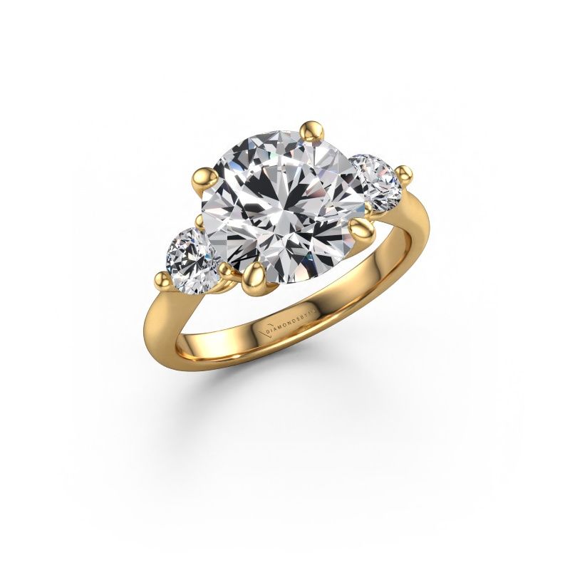 Engagement ring Lieselot RND 585 gold lab grown diamond 5.80 crt