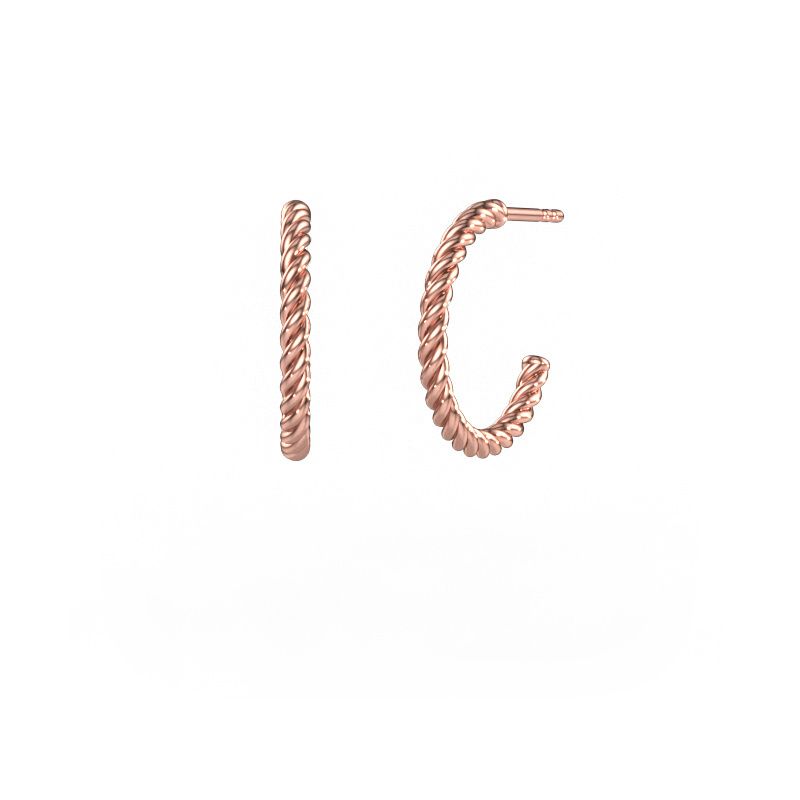 Stud earrings Terra 15mm 585 rose gold