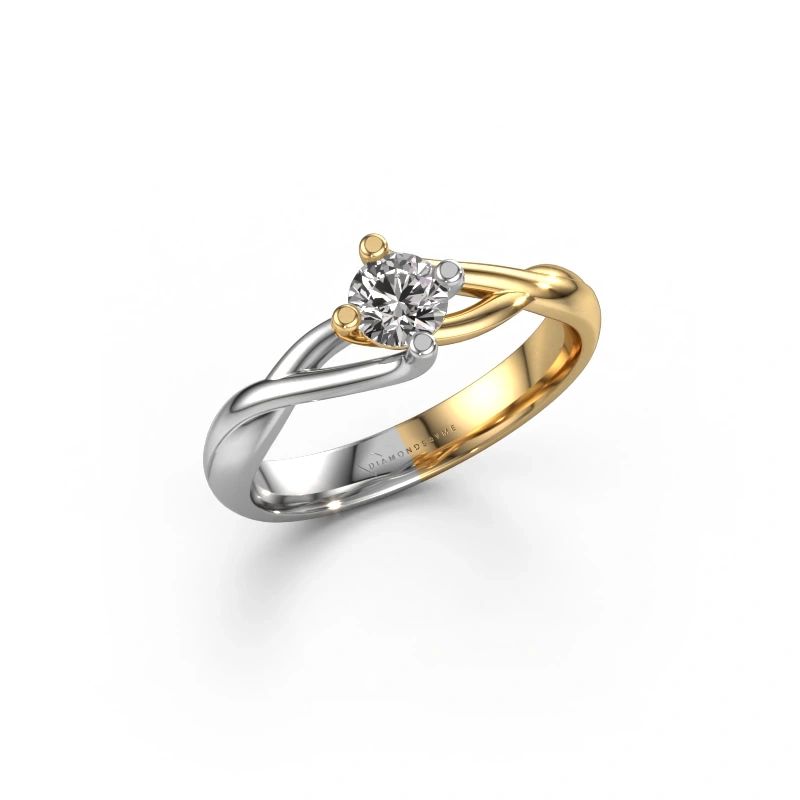 Ring Paulien 585 gold lab-grown diamond 0.30 crt
