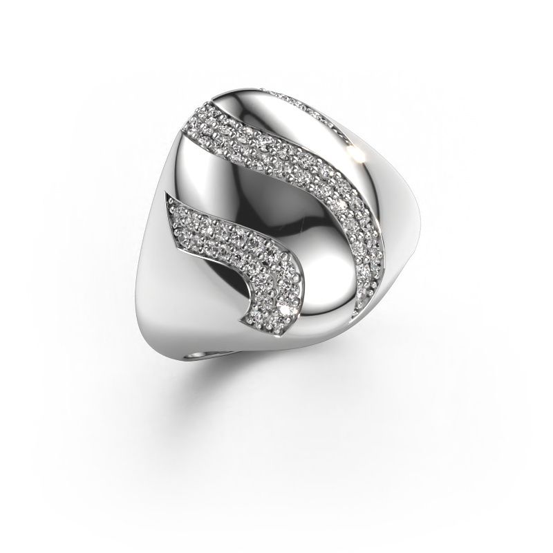 Ring Vilma 585 Weißgold Zirkonia 1.2 mm