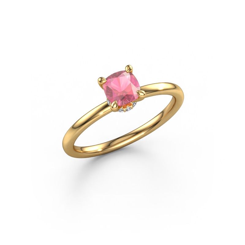 Anello di fidanzamento Crystal CUS 3 585 oro tormalina rosa 5 mm