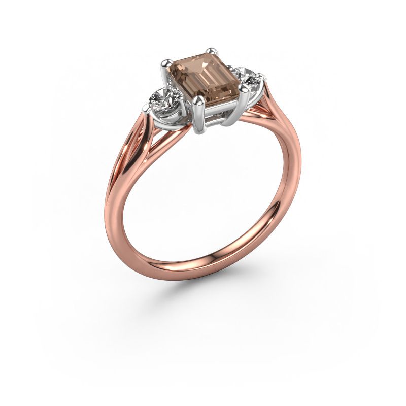 Engagement ring Amie EME 585 rose gold brown diamond 1.350 crt