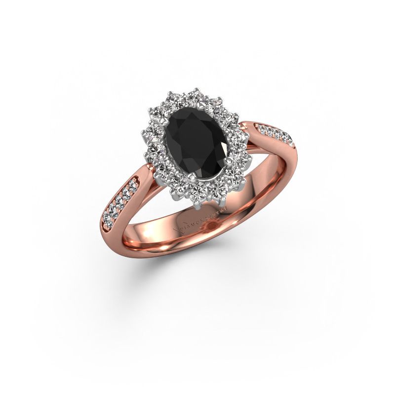 Verlobungsring Margien 2 585 Roségold Schwarz Diamant 1.05 crt