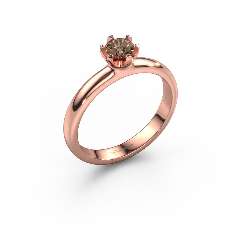 Engagement ring Lorretta 585 rose gold brown diamond 0.40 crt