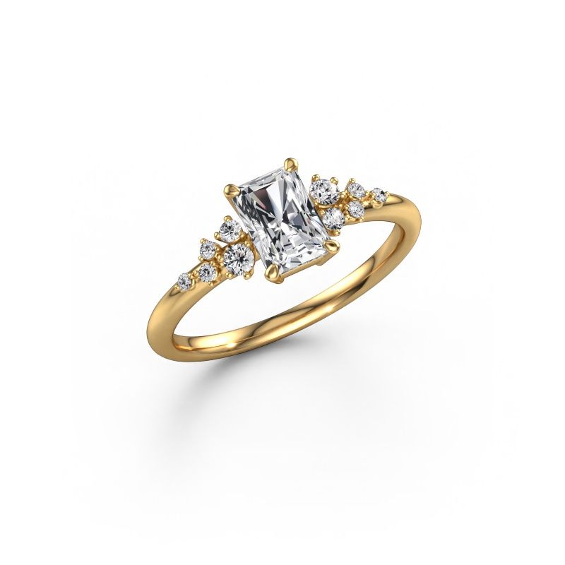 Bague de fiançailles Royce RAD 585 or jaune diamant synthétique 0.883 crt