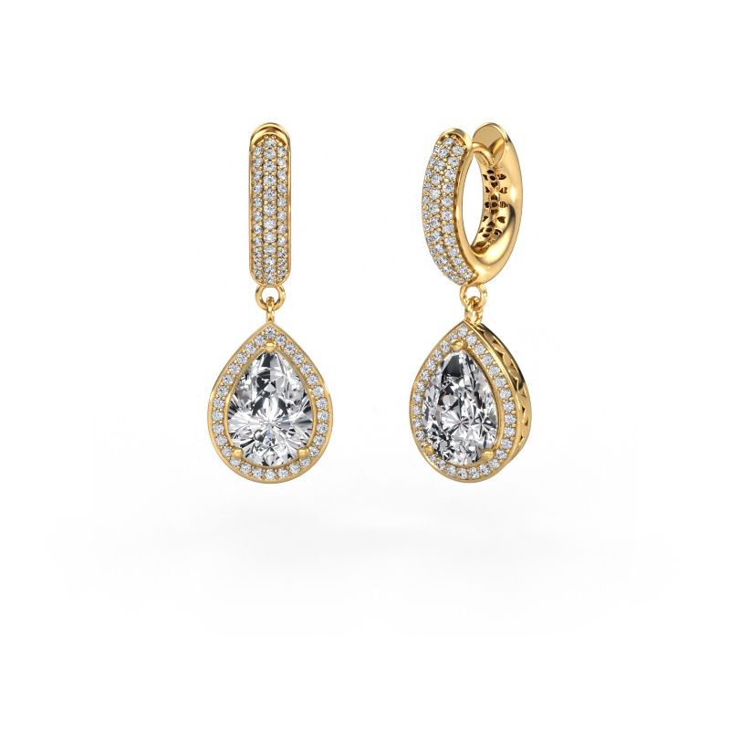 Drop earrings Barbar 2 585 gold diamond 4.795 crt