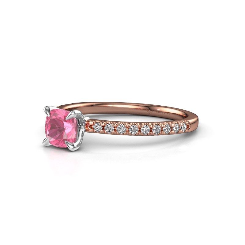 Bild von Verlobungsring Crystal Cus 2<br/>585 Roségold<br/>Pink Saphir 5 mm