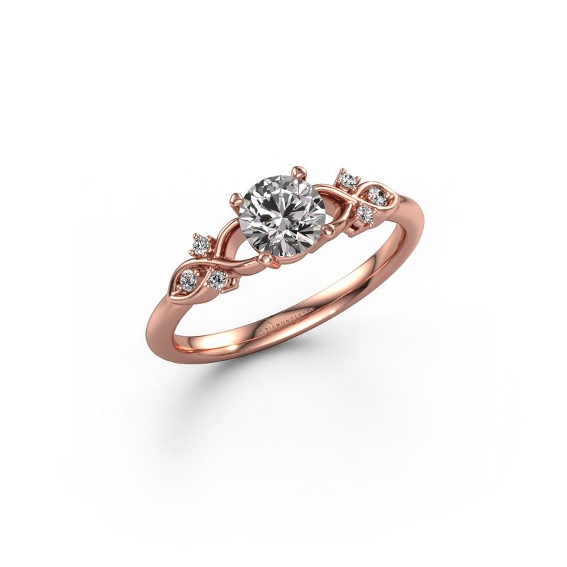 Engagement ring Azra RND 585 rose gold diamond 0.65 crt