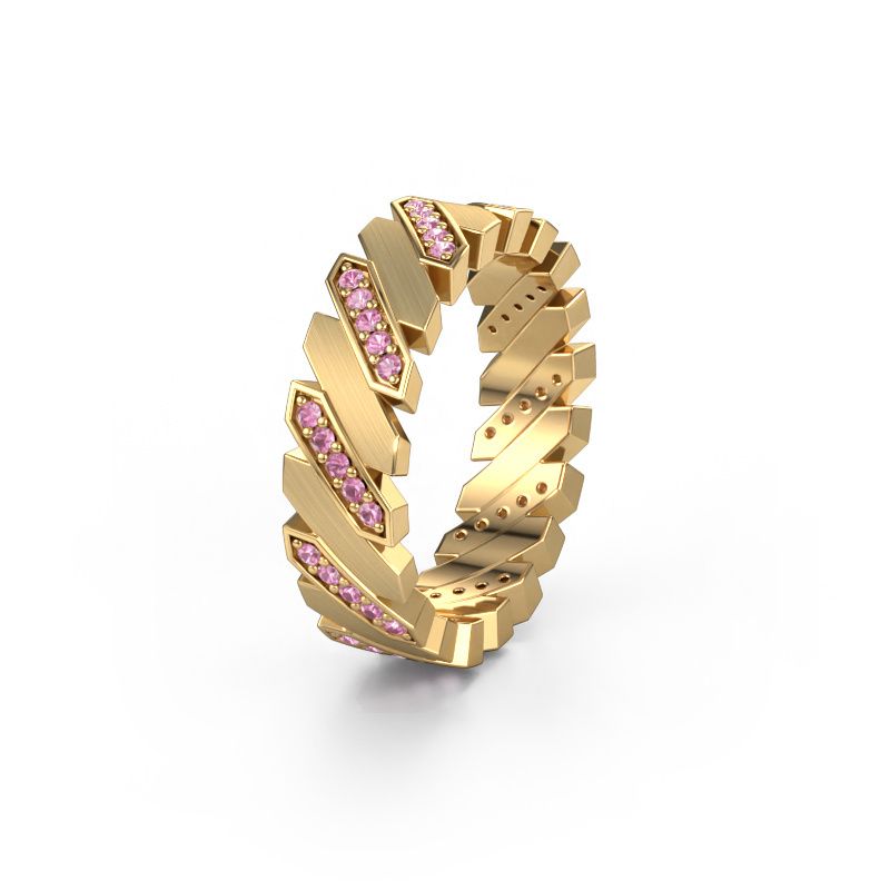 Bague de mariage WH2036L 585 or jaune saphir rose ±7x2.2 mm