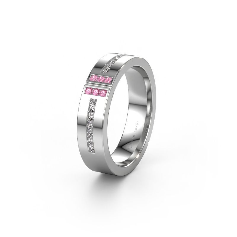 Ehering WH1106L15AP20 585 Weißgold Pink Saphir ±5x1.7 mm
