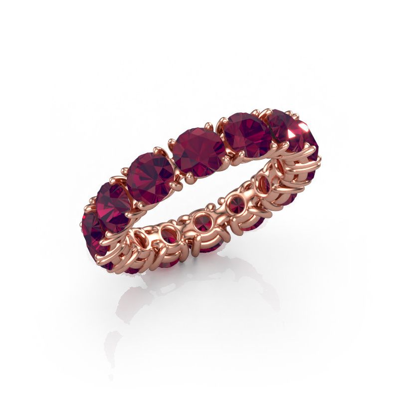 Bague Vivienne 4.7 585 or rose rhodolite 4.7 mm