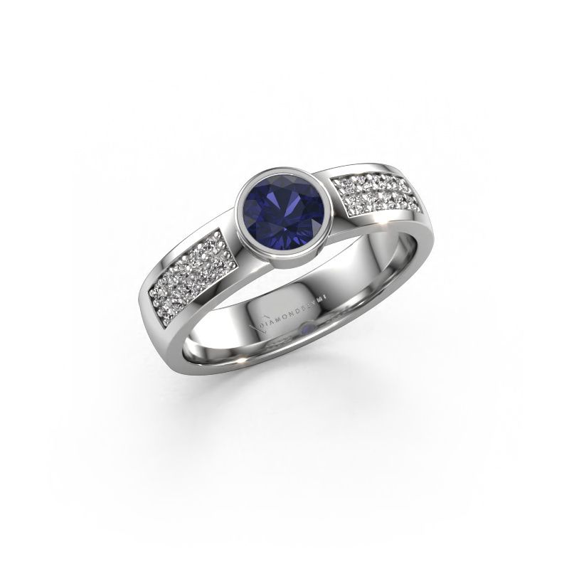 Engagement ring Ise 3 950 platinum sapphire 4.7 mm