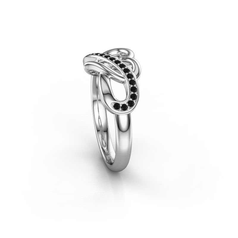 Image of Ring Yael 925 silver black diamond 0.176 crt