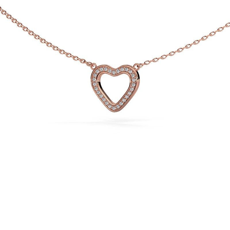 Anhänger Heart 3 585 Roségold Lab-grown Diamant 0.07 crt