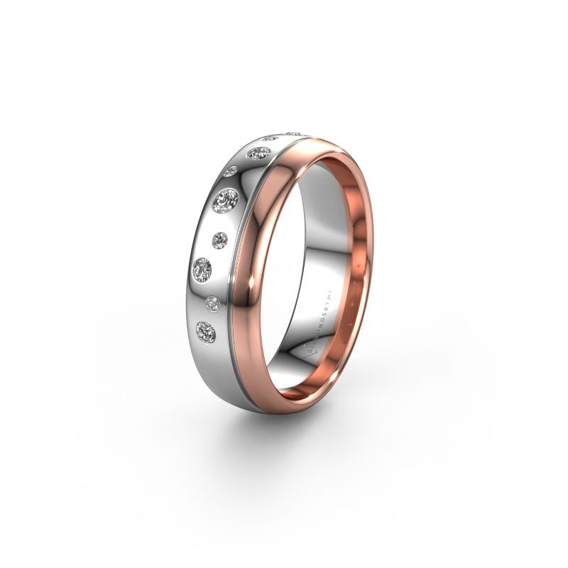 Wedding ring WH0317L36AP 585 white gold diamond ±0.24x0.07 in