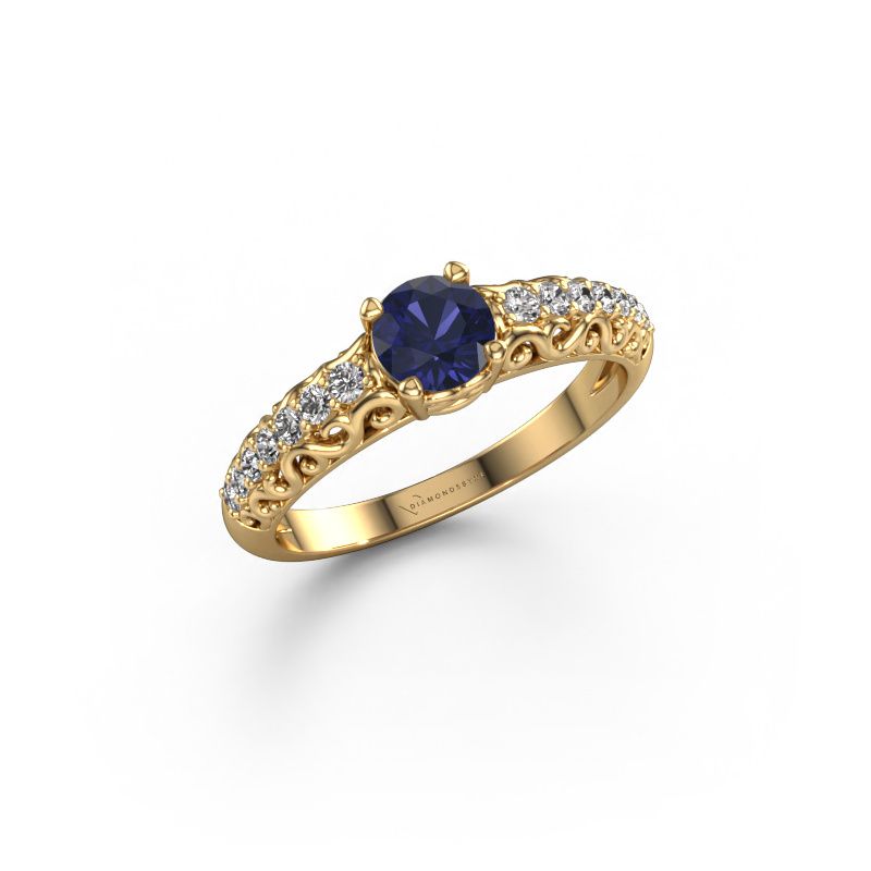 Bague de fiançailles Mellie 585 or jaune saphir 5 mm