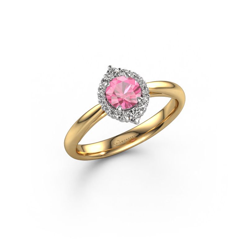 Verlobungsring Tora 585 Gold Pink Saphir 5 mm