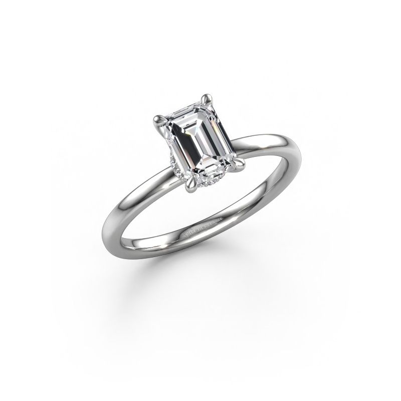 Verlobungsring Crystal EME 3 585 Weißgold Zirkonia 7x5 mm