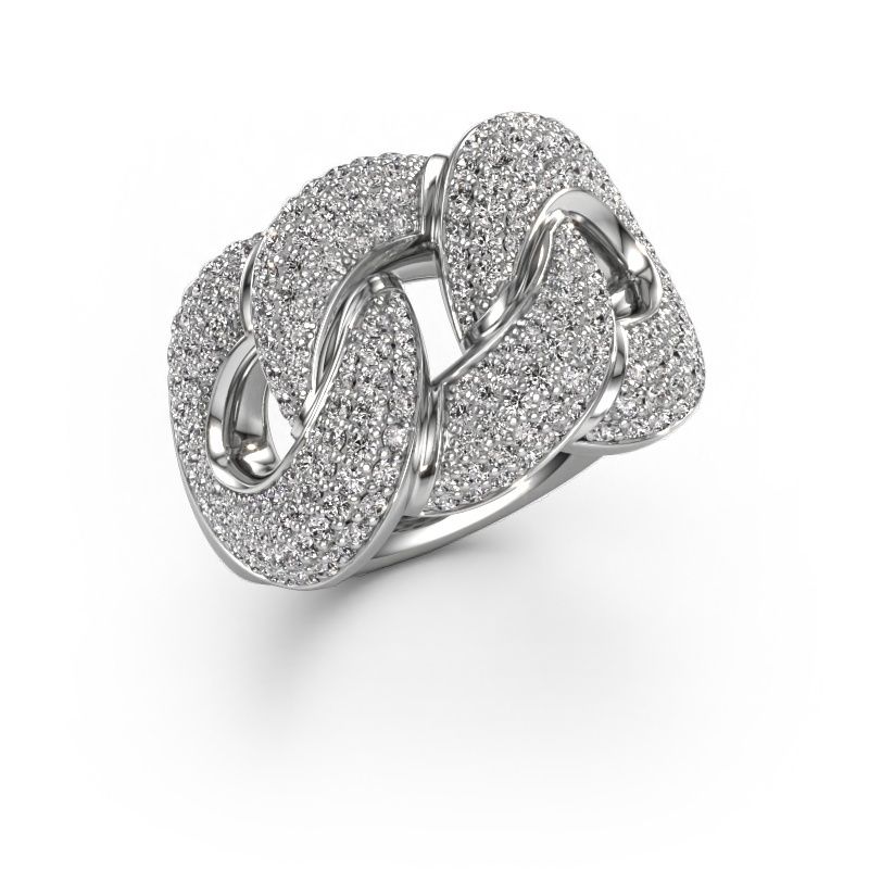Ring Kylie 3 15mm 950 platinum diamond 1.682 crt