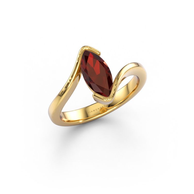Engagement ring Eve 585 gold garnet 10x5 mm