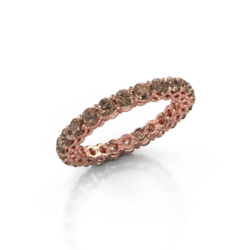 Image of Stackable ring Michelle full 2.7 585 rose gold brown diamond 1.92 crt