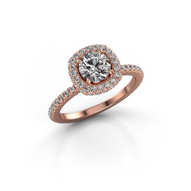 Image of Engagement ring Talitha RND 585 rose gold zirconia 6.5 mm