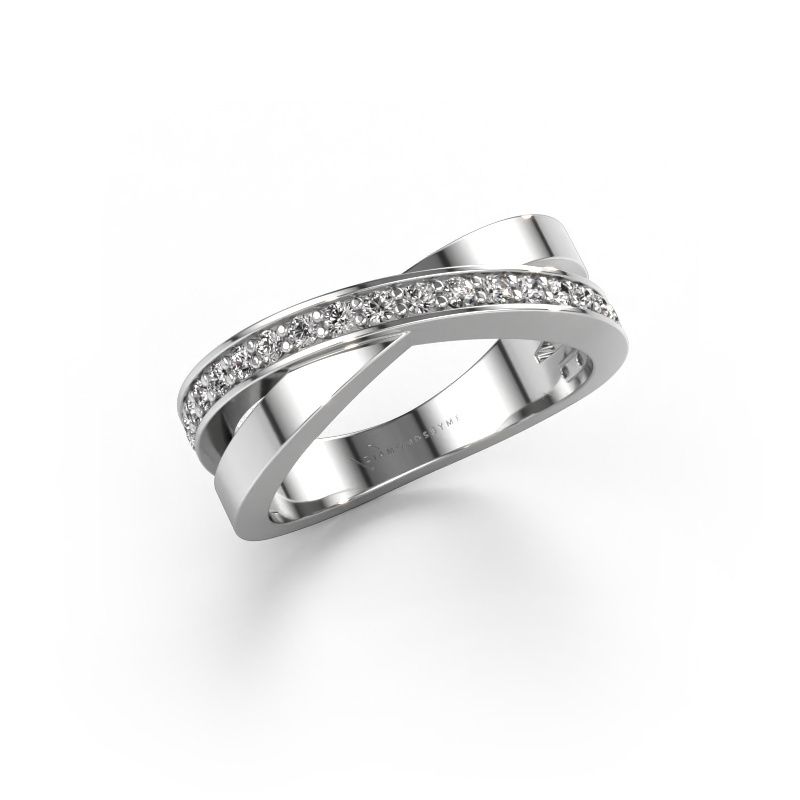 Ring Essie 585 witgoud diamant 0.36 crt