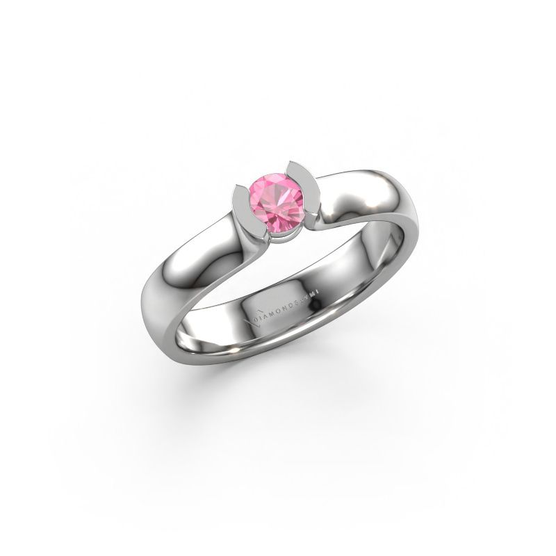 Ring Ophelia 585 Weißgold Pink Saphir 4.2 mm