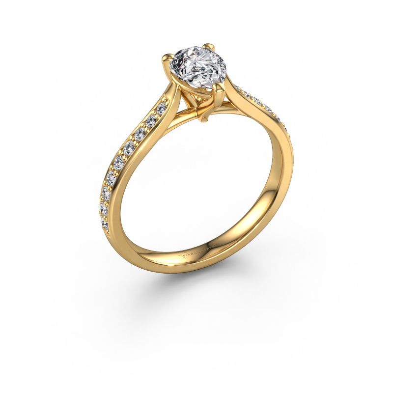 Engagement ring Mignon PER 2 585 gold lab grown diamond 1.239 crt