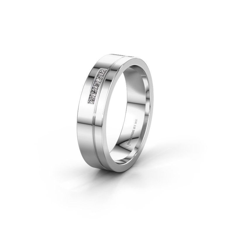 Image of Wedding ring WH0307L15AP<br/>950 platinum ±5x1.7 mm<br/>Diamond