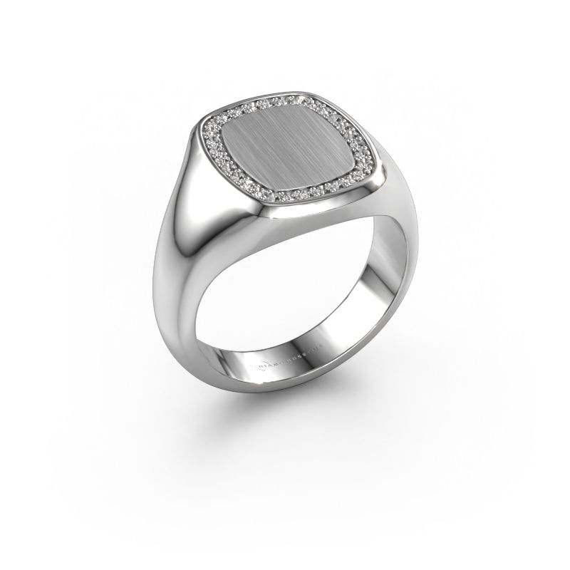 Men's ring Floris Cushion 3 950 platinum diamond 0.225 crt