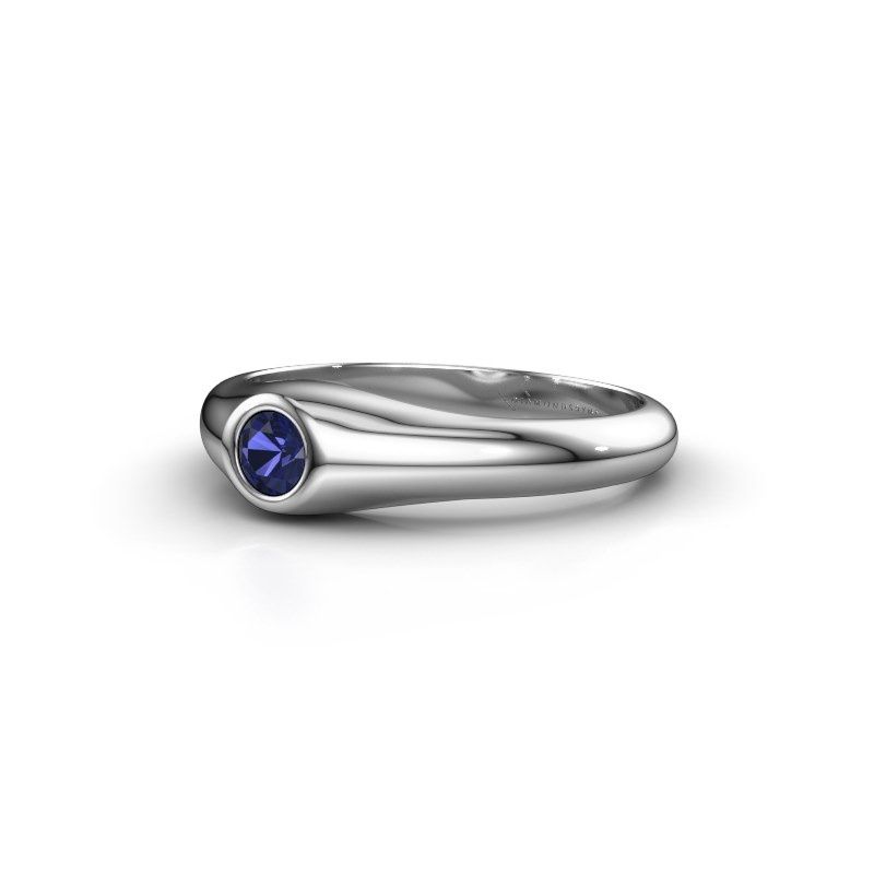 Image of Pinky ring thorben<br/>950 platinum<br/>Sapphire 4 mm