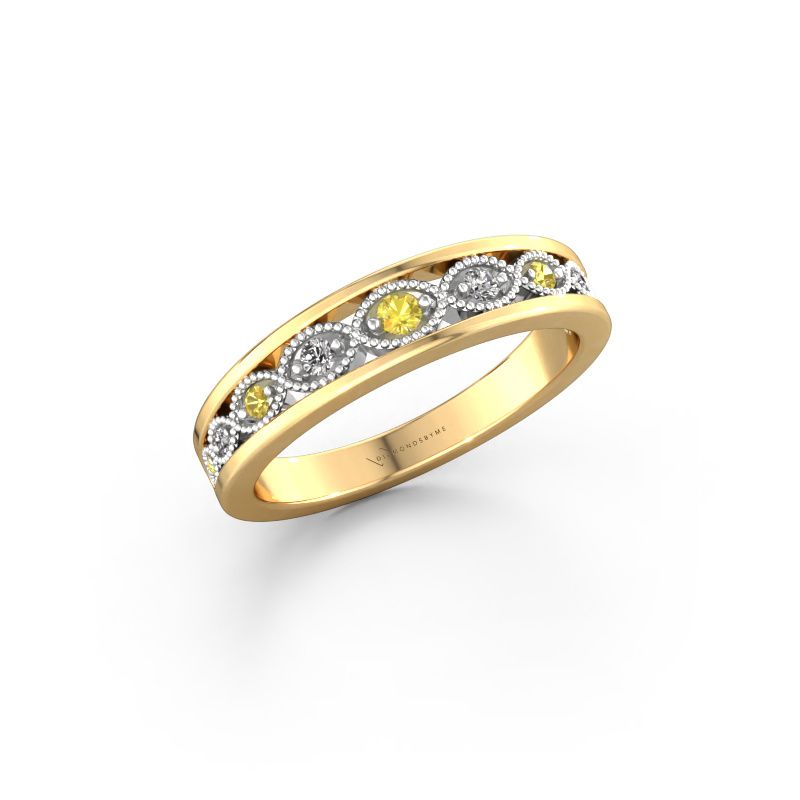 Stackable ring Laine 585 gold yellow sapphire 2 mm